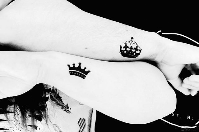 King and Queen Crown Tattoos