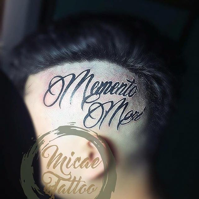 Lettering Head Tattoo