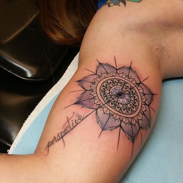 Mandala Perspective Tattoo by pixietattooist2