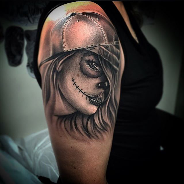 dead girl Tattoo Chicano