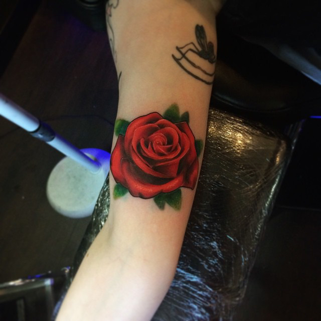 Rose Tattoo on Arm