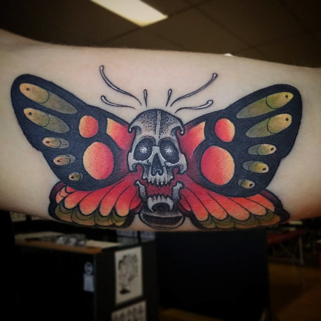 Skull Butterfly Tattoo