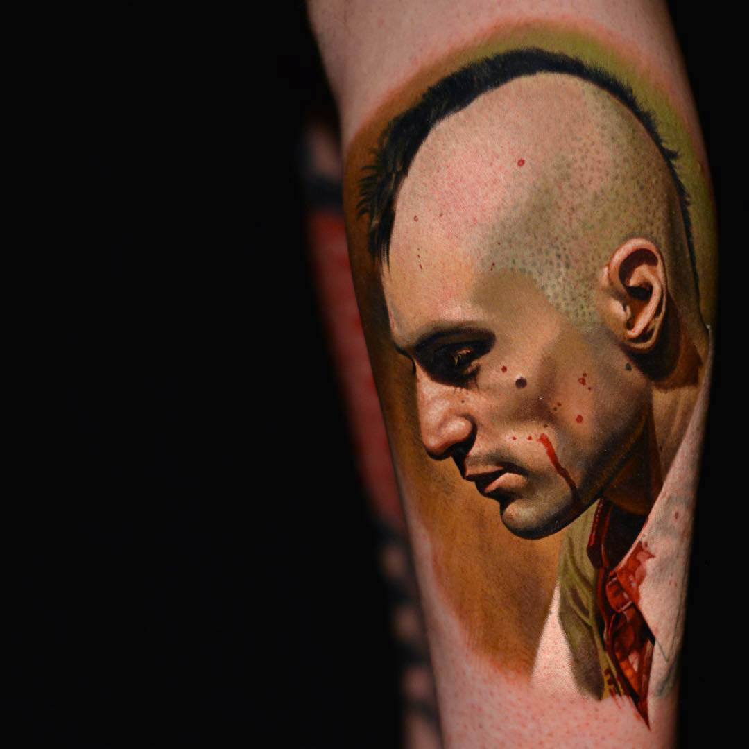 portrait Taxi Driver Movie tattoo