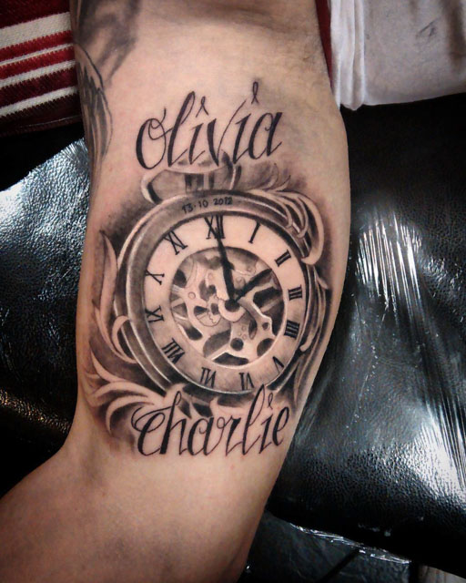 Clock Tattoo Design