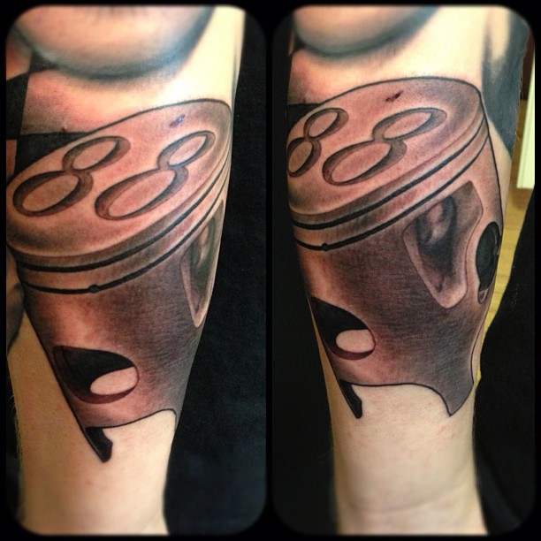 88 Piston Tattoo by hanssonjesper