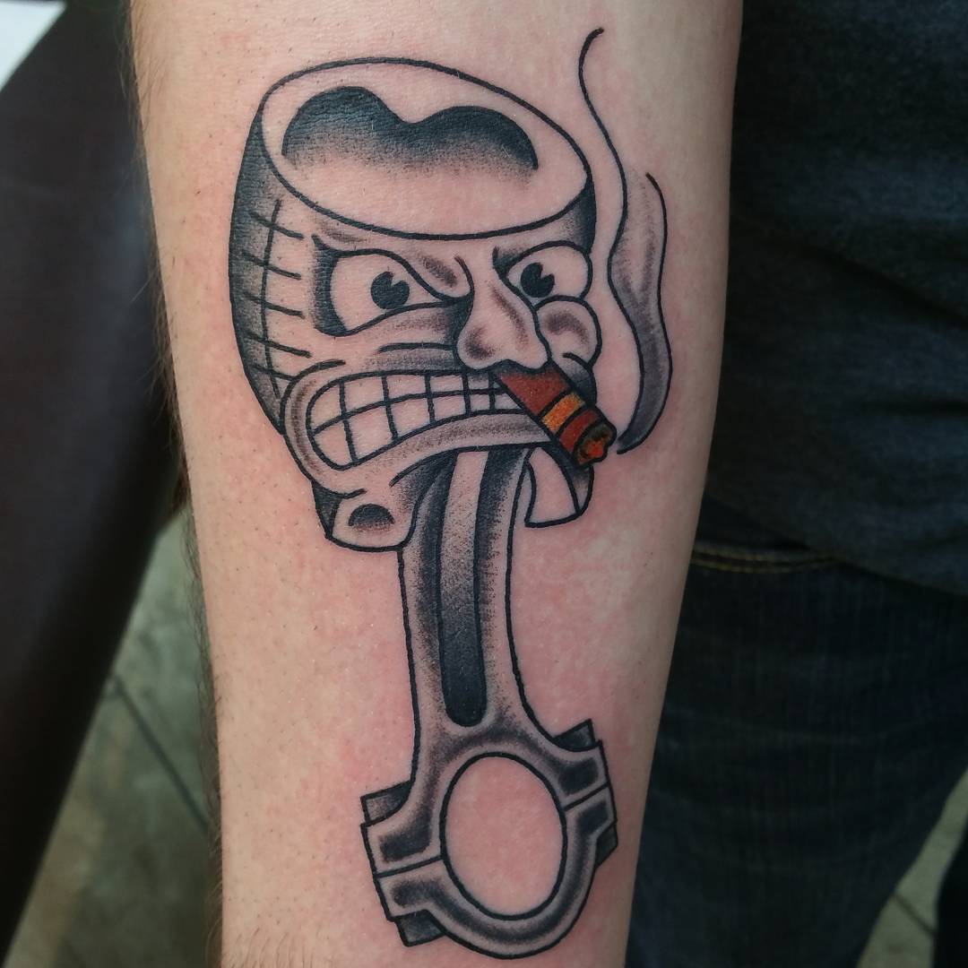 Angry Piston Tattoo by kaila_noel0110