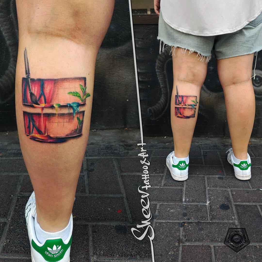 Calf Tattoo for Artist by @sheer_perelman