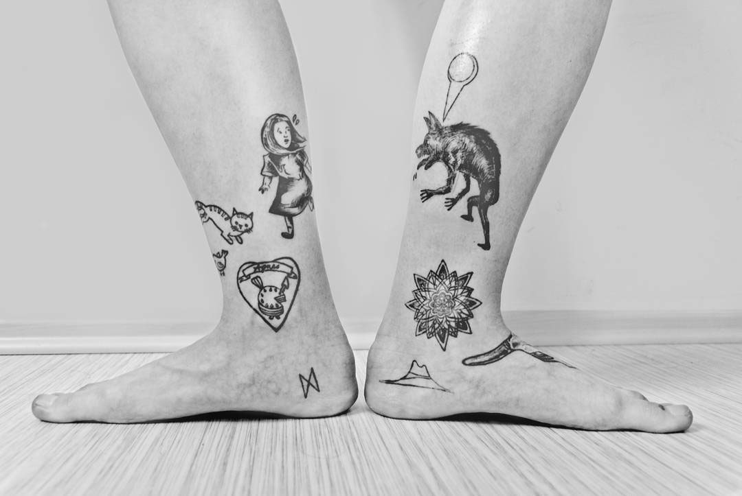 Foot and Ankle Tattoos by martykan_and_saha