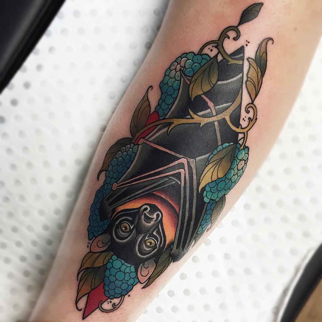 bat tattoo neo-traditional