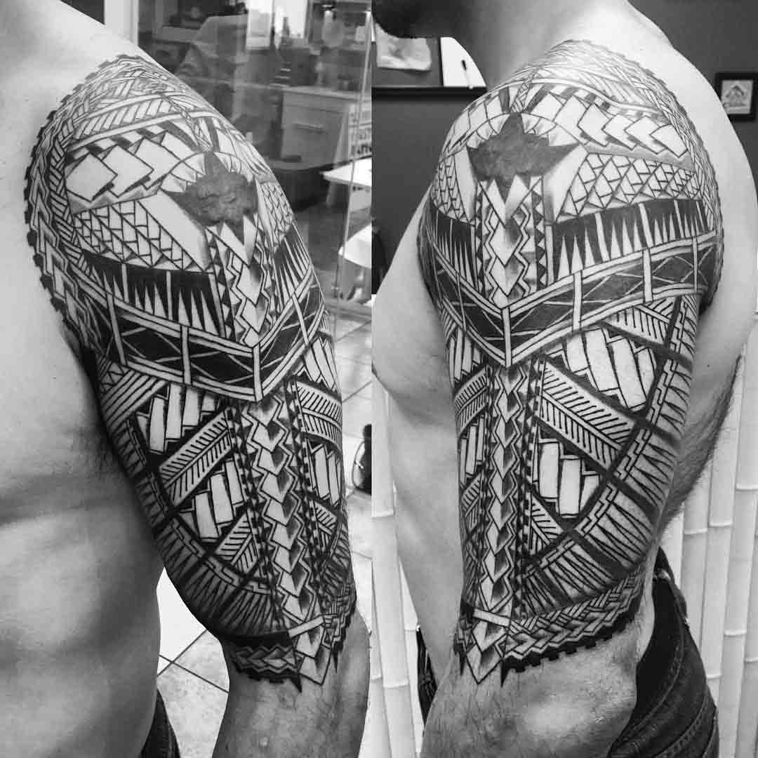 Half Tattoo Sleeve by darksideofthewall