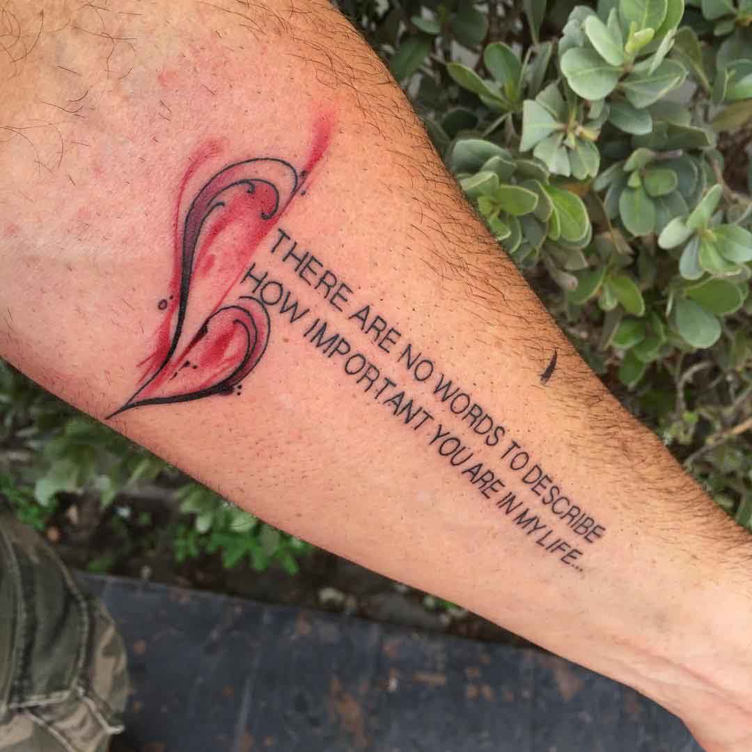 forearm love tattoo quote