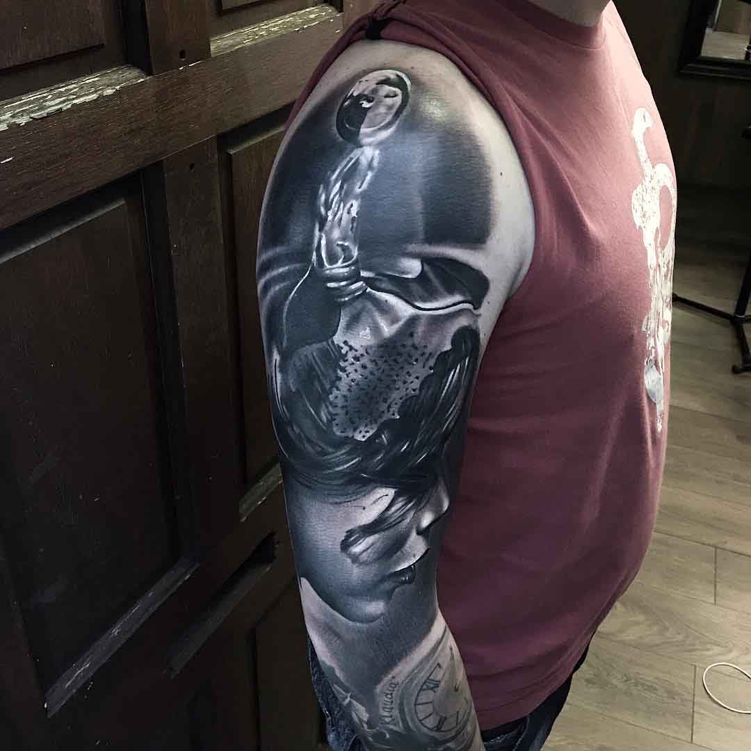 3D Shoulder Tattoo realism