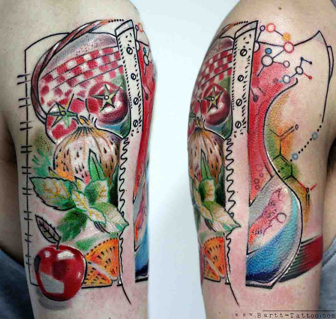 shouler tattoo gastronomy