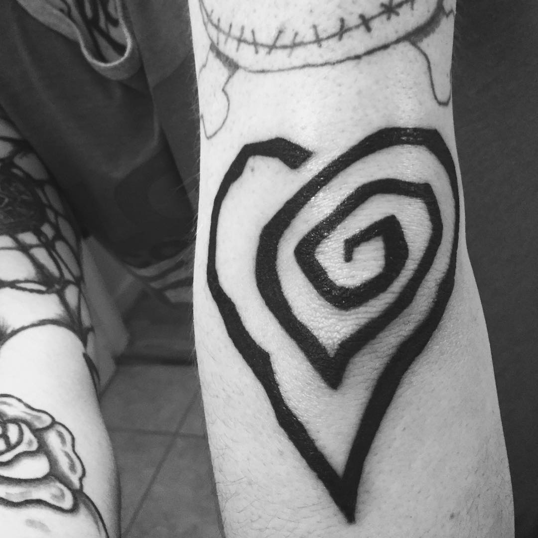 Spiral Heart Tattoo by grasshopper1014