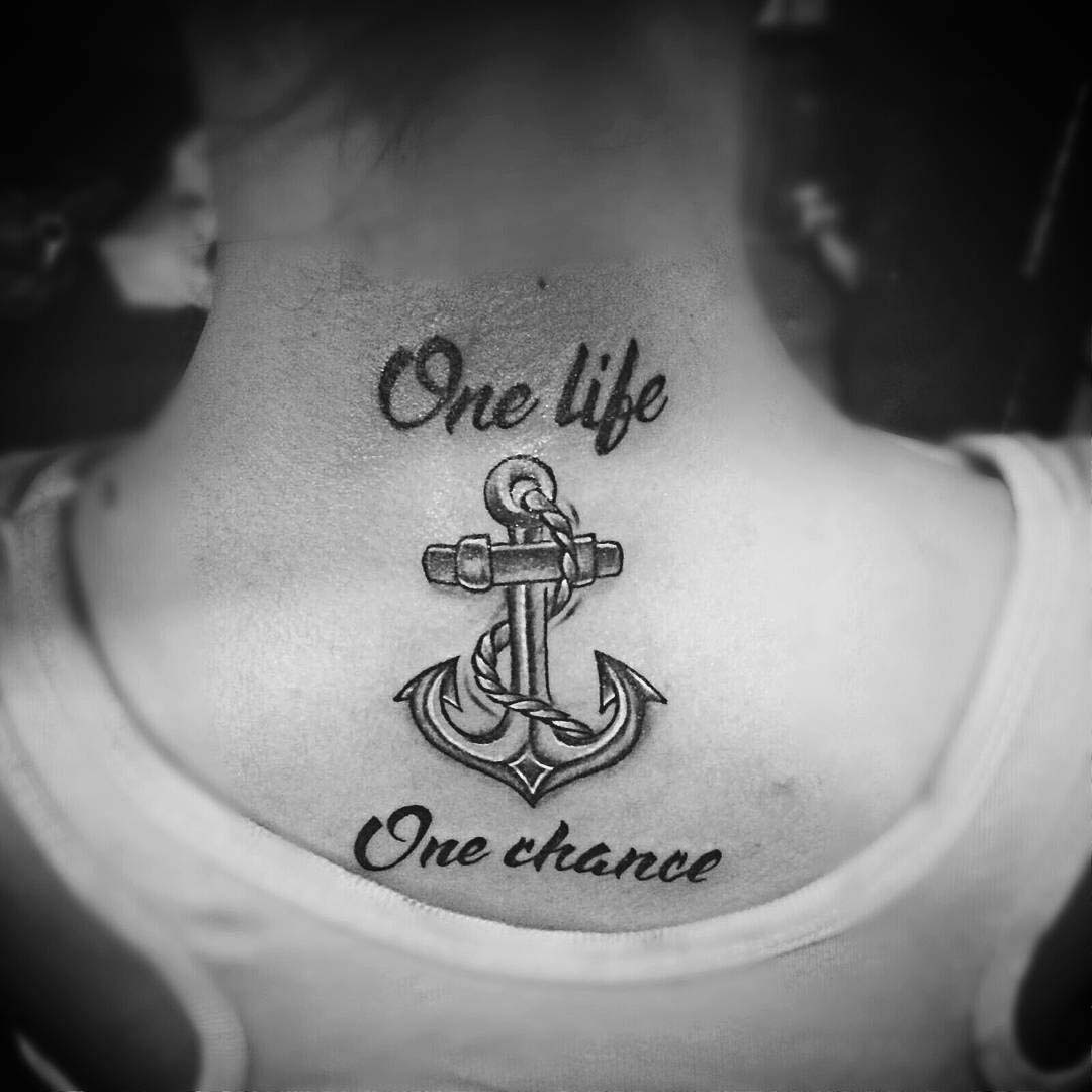 One LIfe One Chance Tattoo Anchor by sumukhiseth