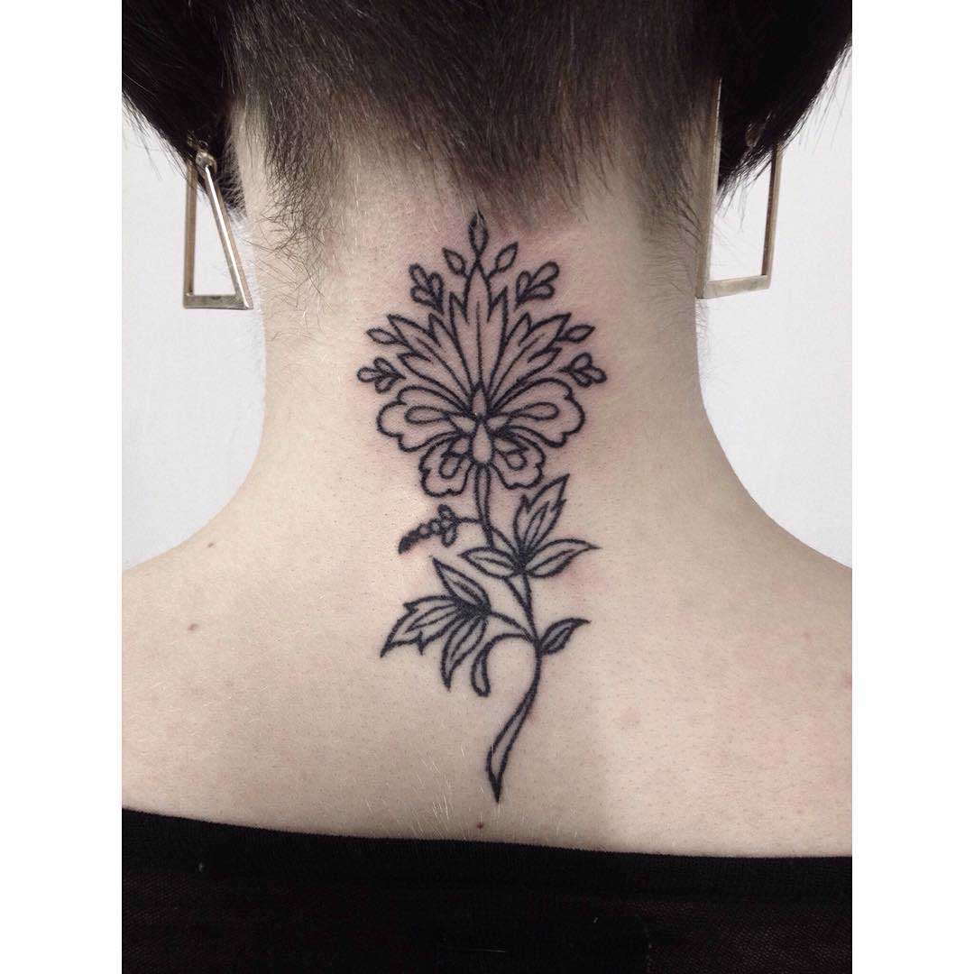 Tattoo on Nape by laceylawtattoo