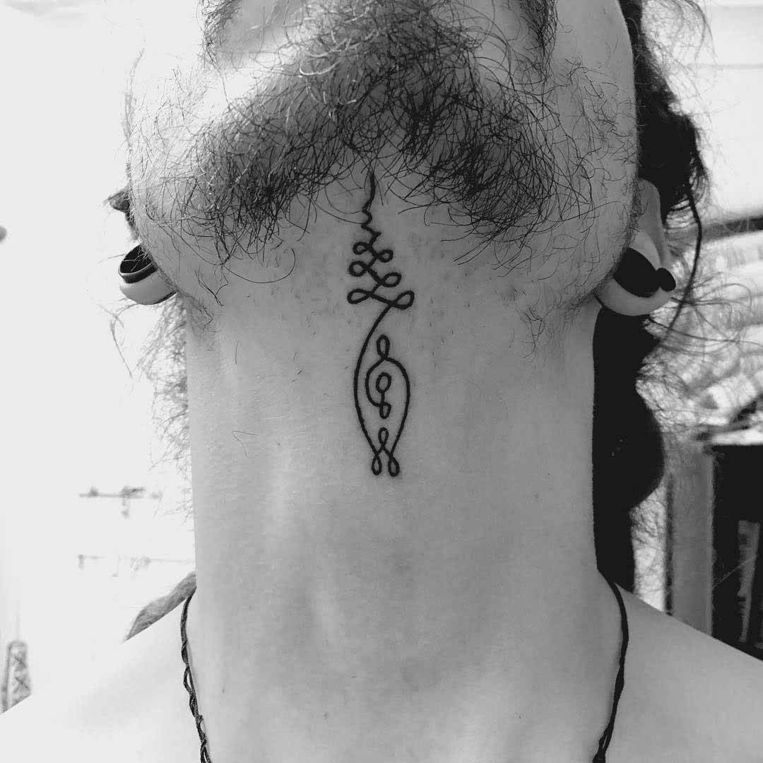 Cool Under Chin Tattoo by keepingitwhe4t_art