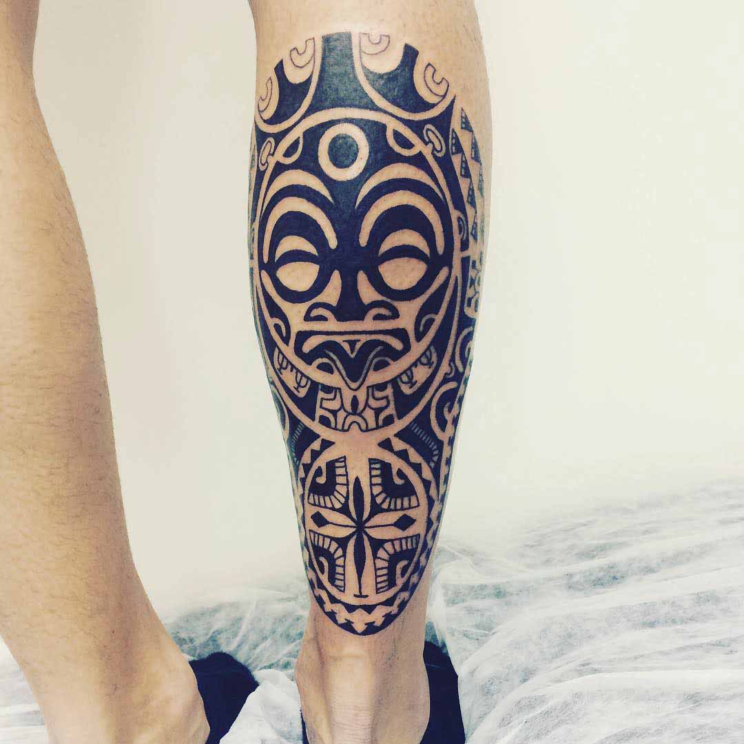 Maori Calf Tattoo by Janser