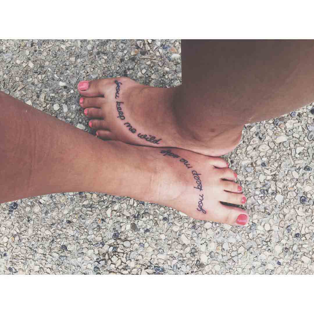 Matching Sister Quote Tattoos