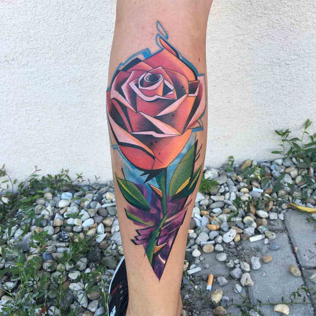 new school rose with shapr edges