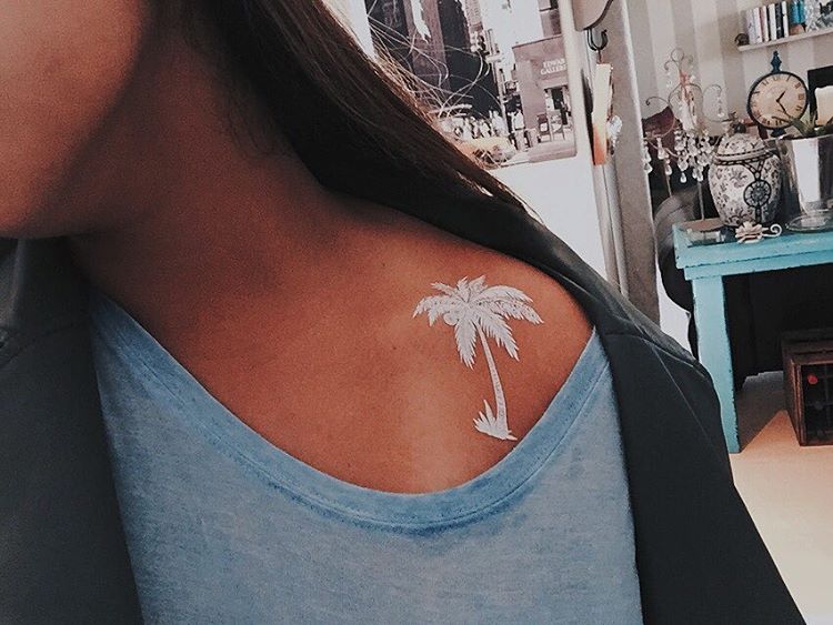 Palm Tree Tattoo Design by @txmeekxh2