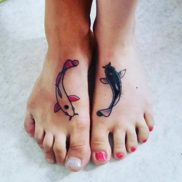 Sister Tattoos on Foot