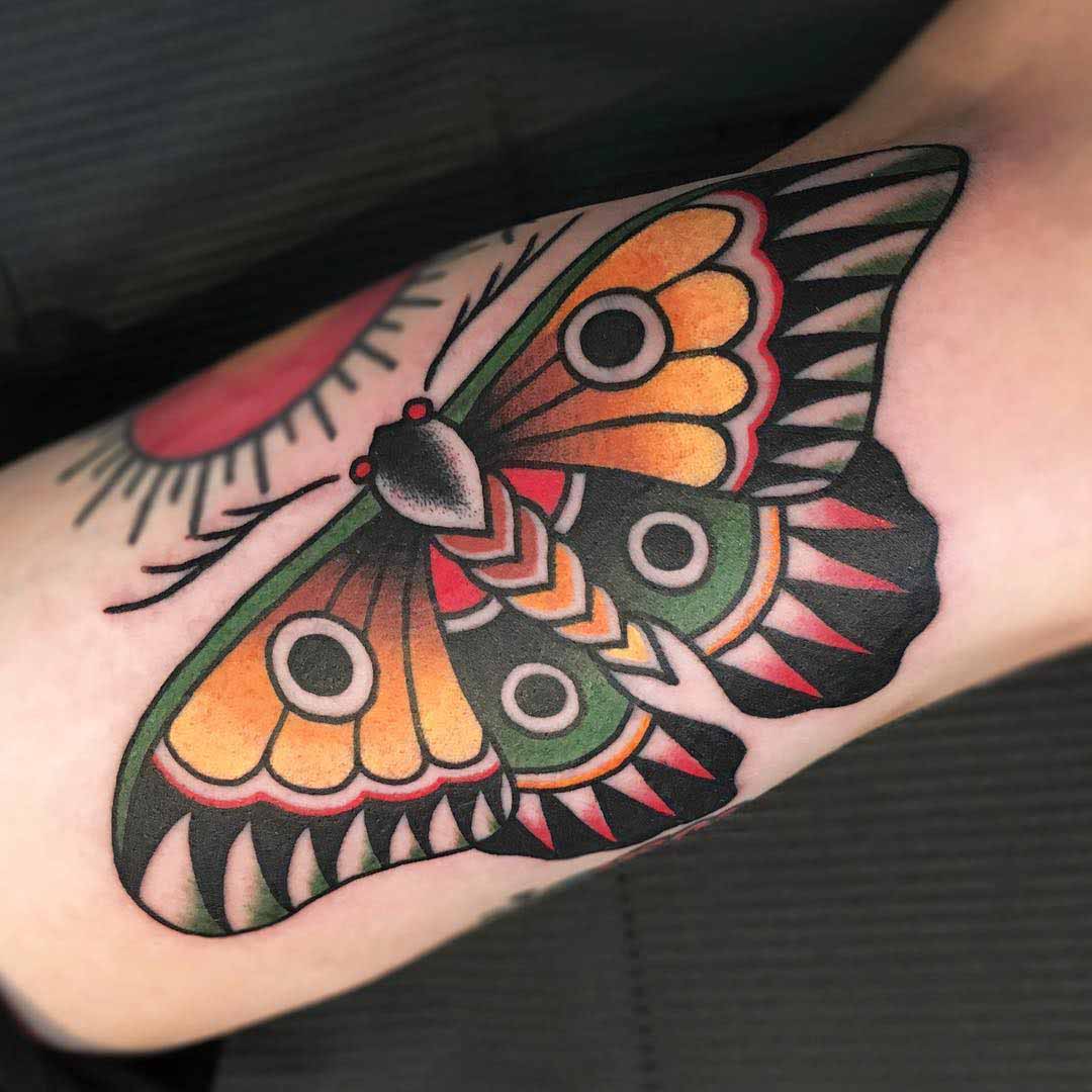 traditional butterfly tattoo