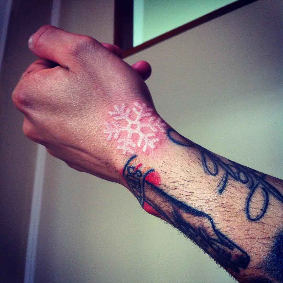 White Snowflake Tattoo by Diego Boeno