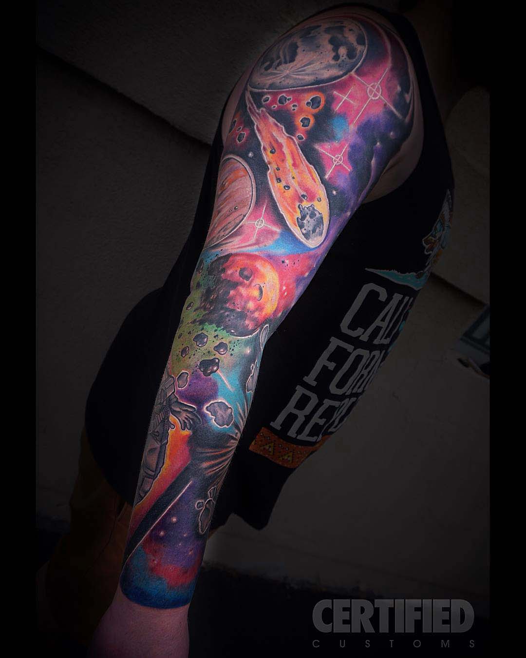 full sleeve tattoo space