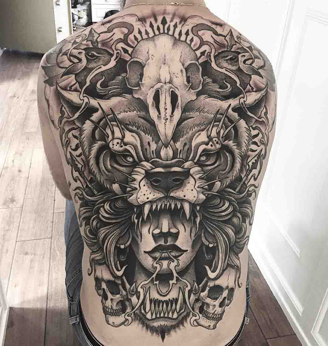 full back tattoo awesome and big