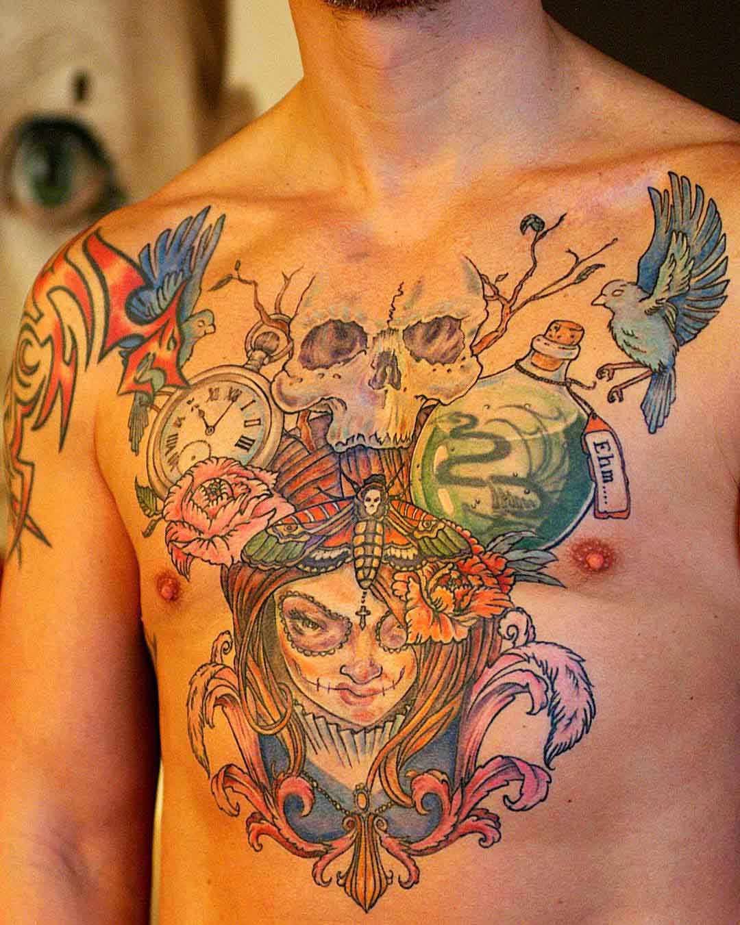 chest tattoo piece