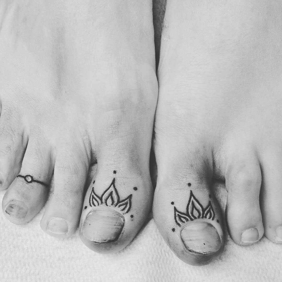 Lotus Petals Toe Tattoos by Aggie B