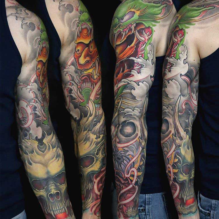 japanese tattoo sleeve oriental