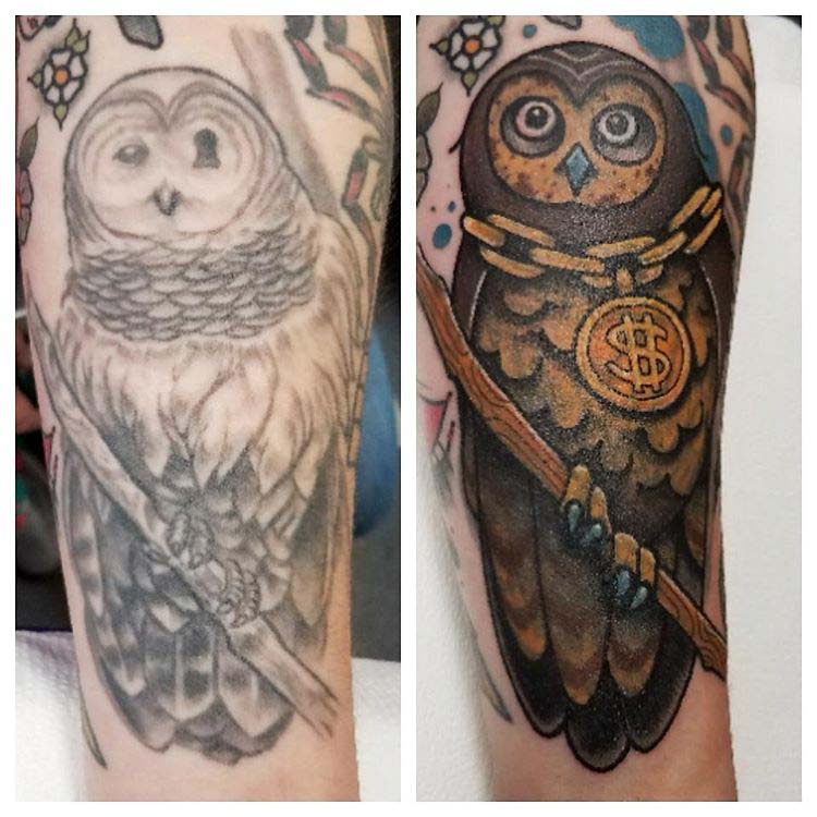 cover up tattoo owl