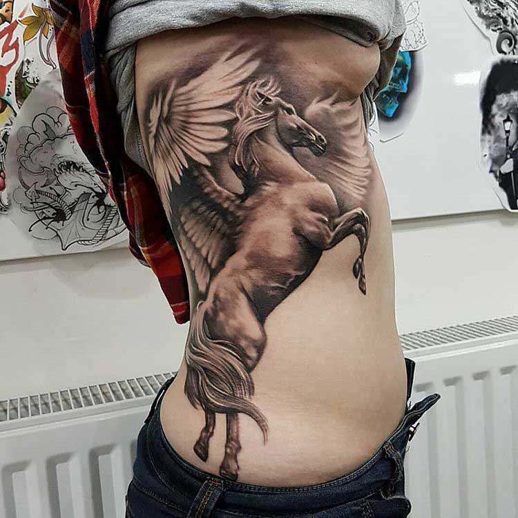 ribs tattoo pegasus