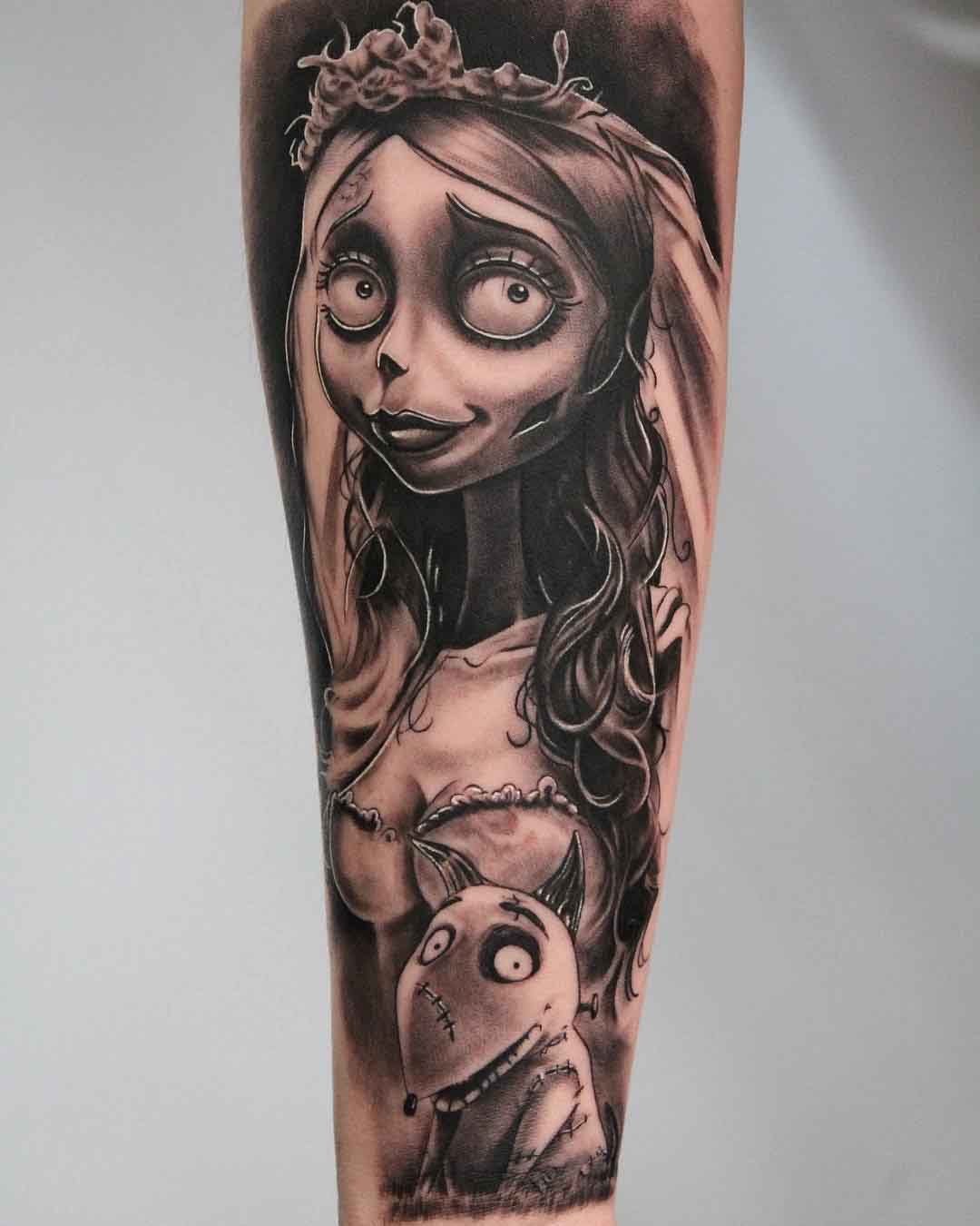 tim burton's animation tattoo