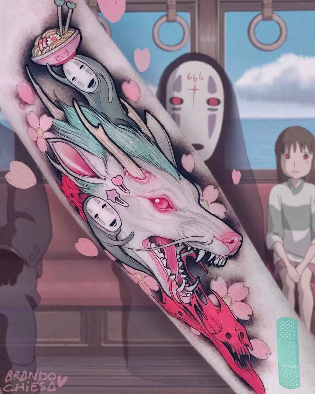 arm tattoo spirited away