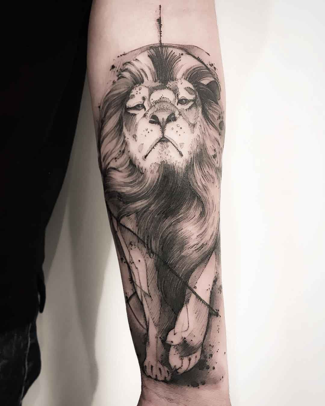 arm tattoo lion king