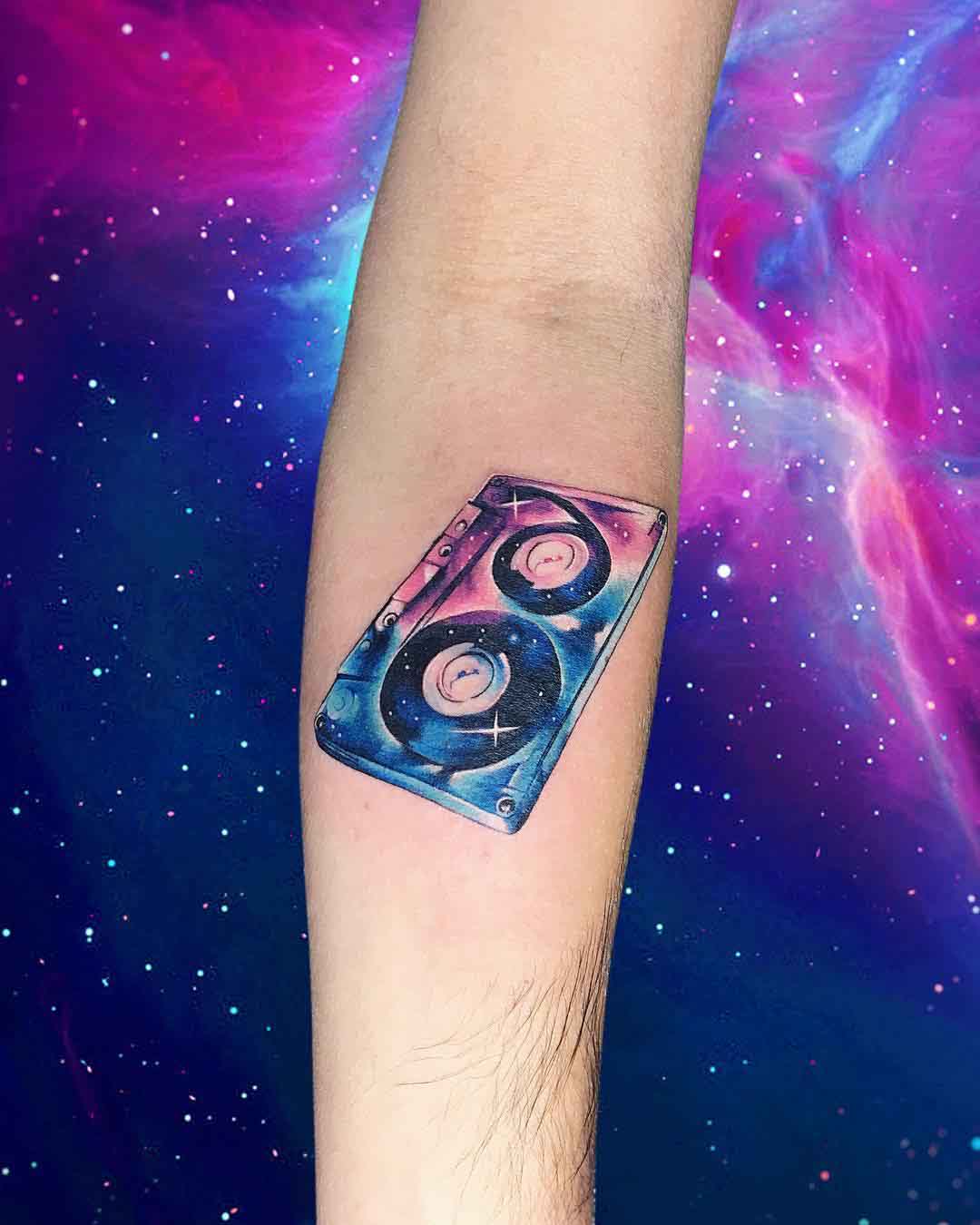 arm tattoo tape space