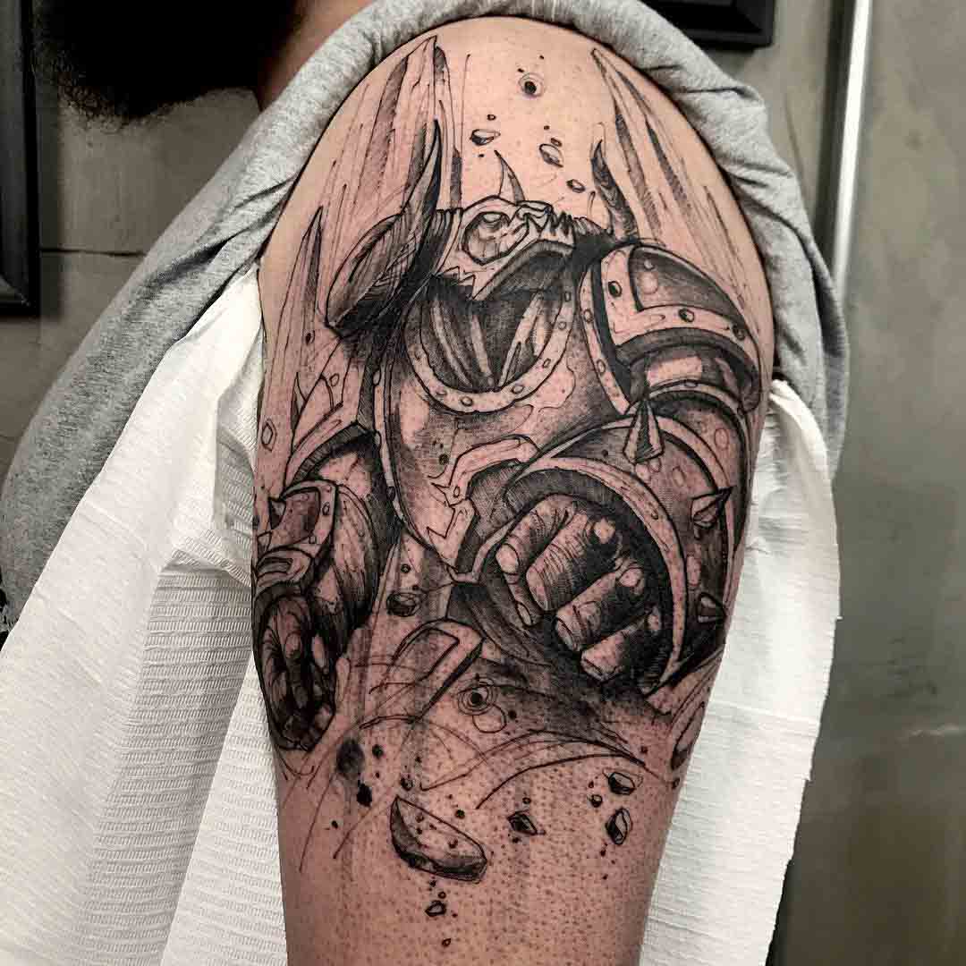 league of legends tattoo on shoulder alistar