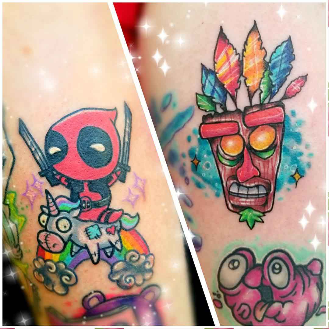 small new school tattoos