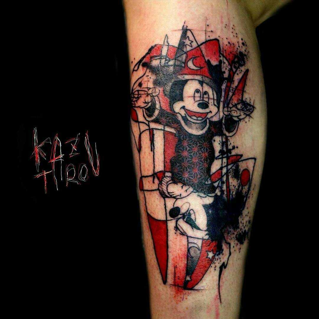 Mickey mouse tattoo wisard