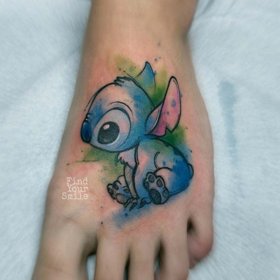 foot tattoo stitch