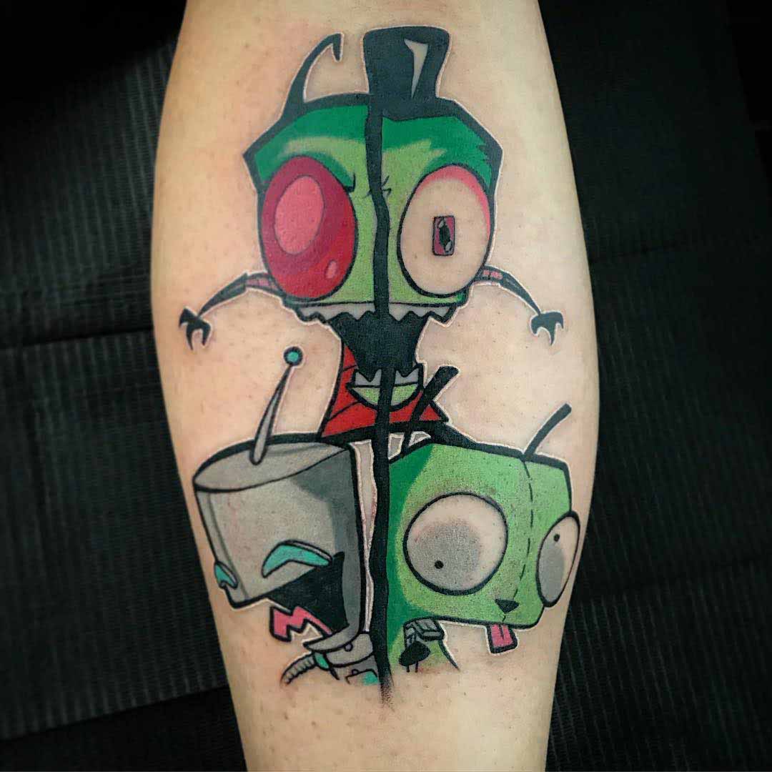 Tattoo zim invader