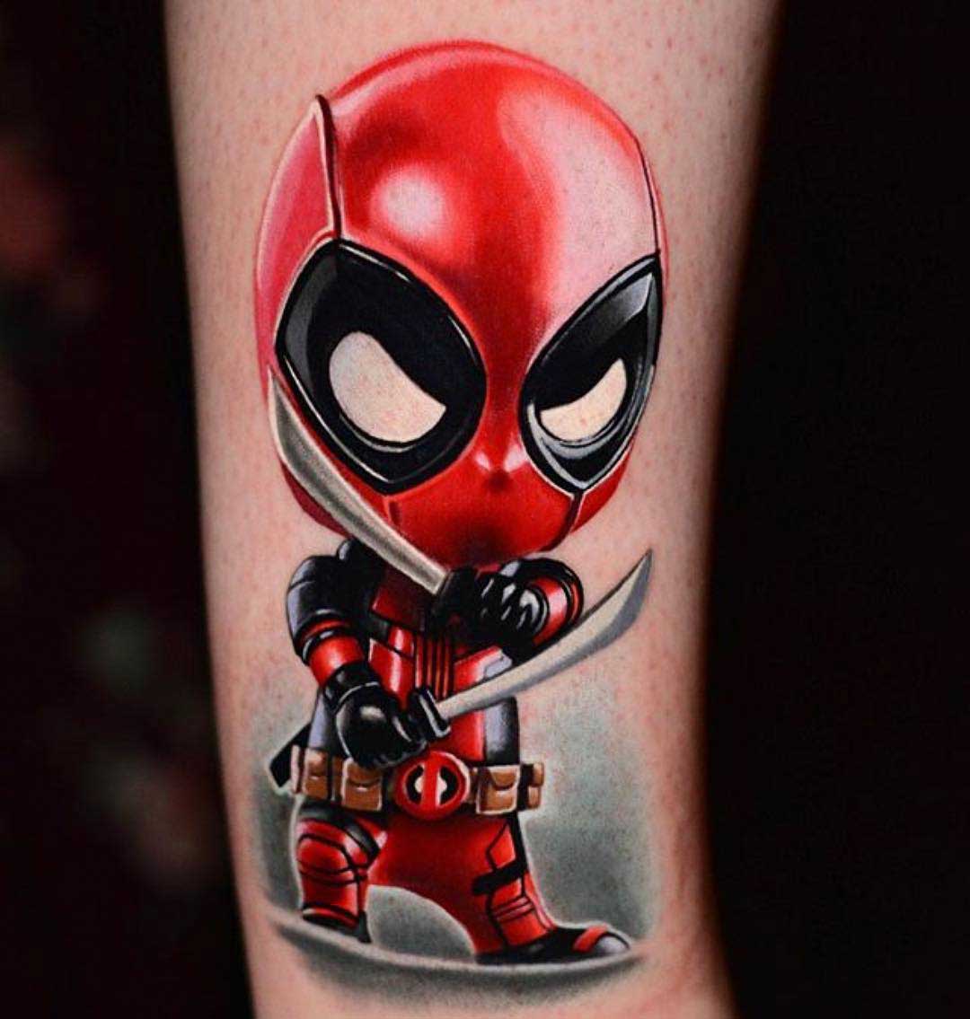 cute deadpool tattoo