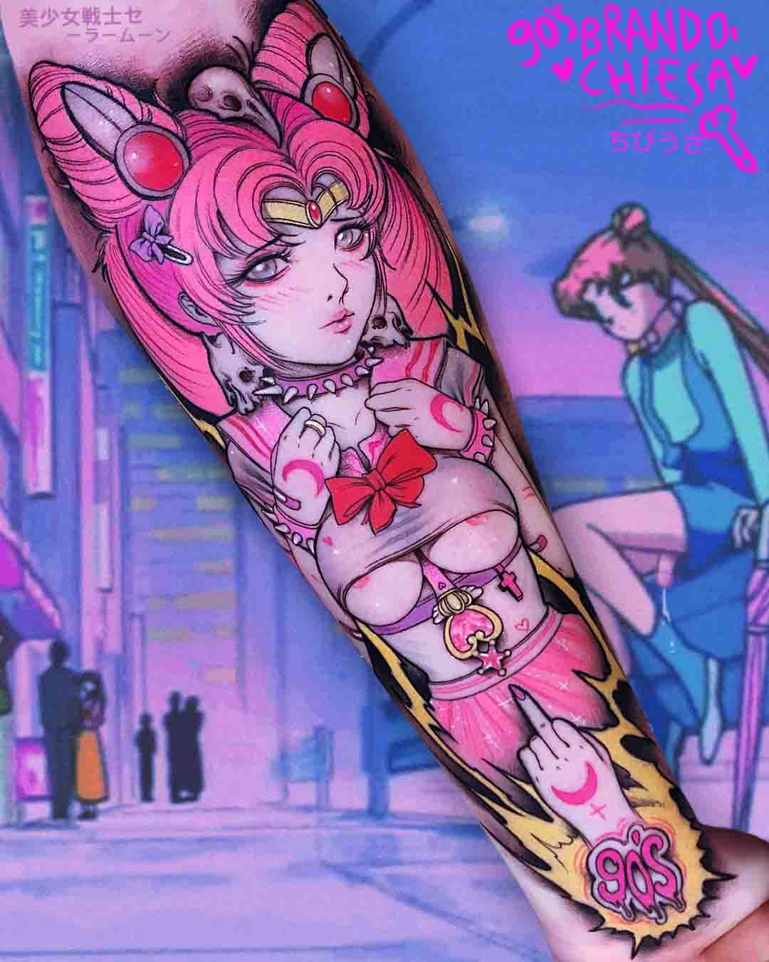 sailor moon tattoo anime Chibi moon