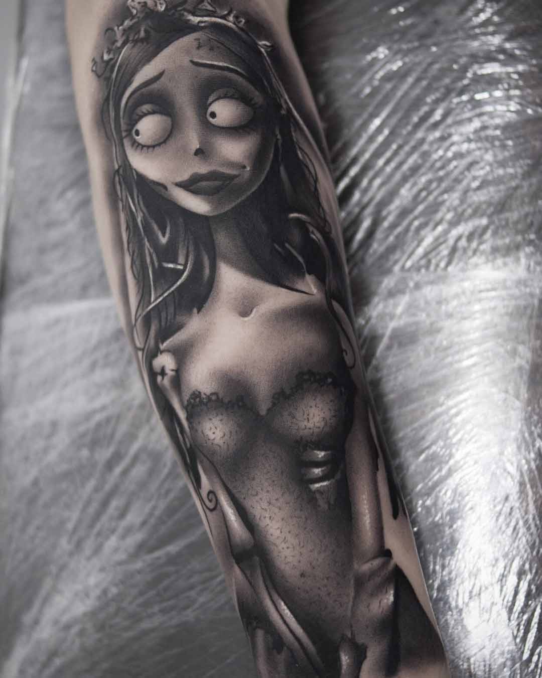 grey tattoo corpse bride Emily