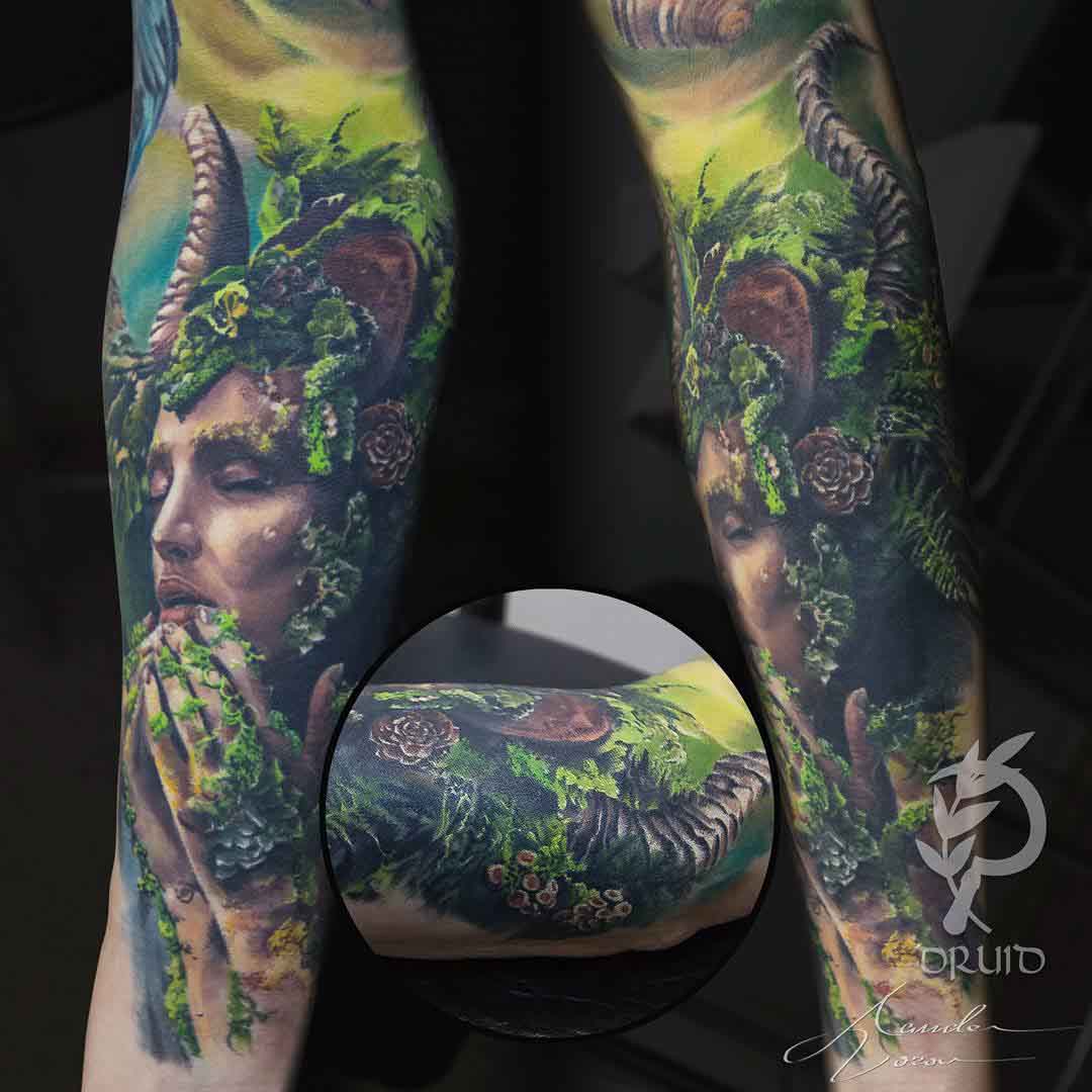 nature tattoo portrait