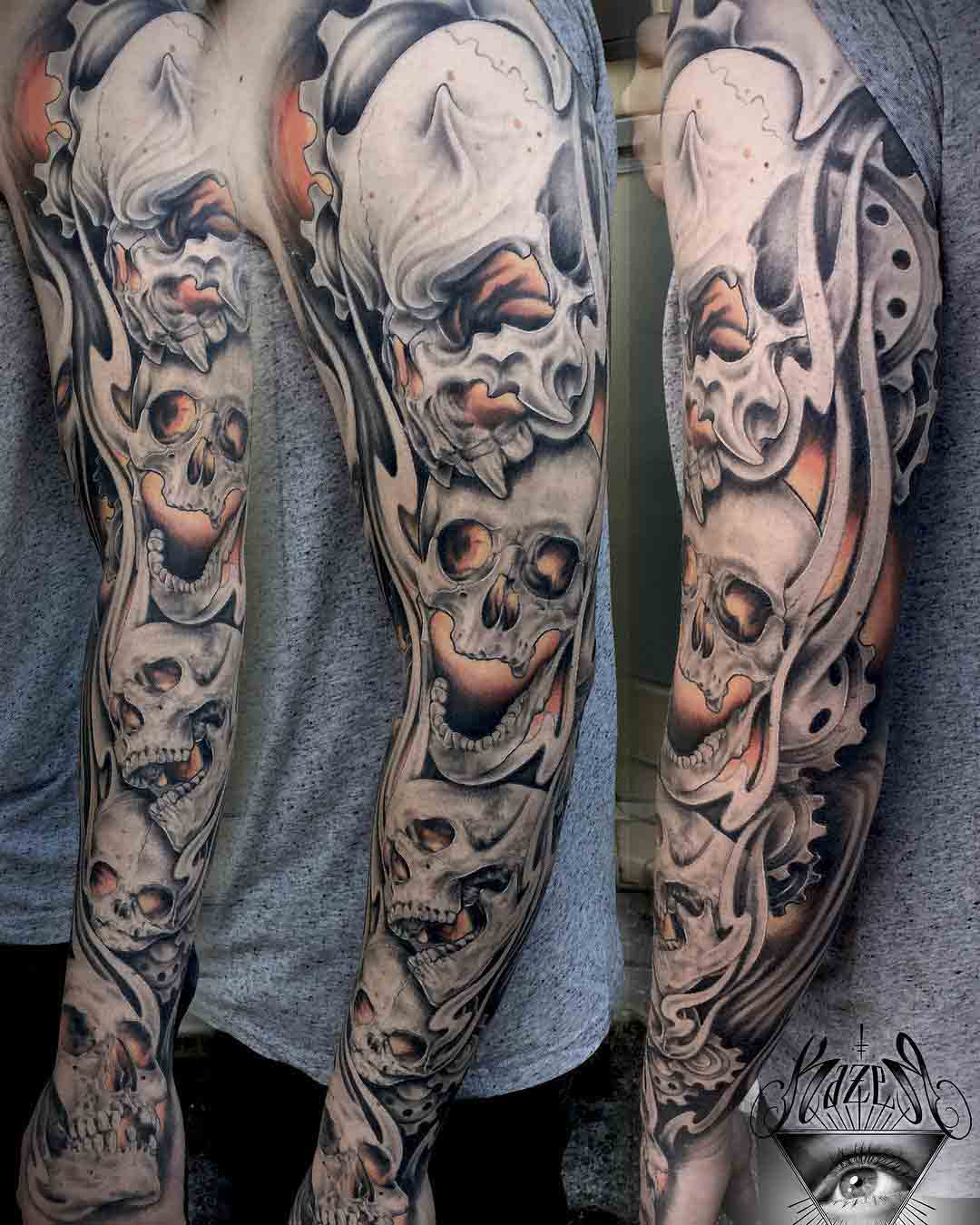 tattoo sleeve skulls