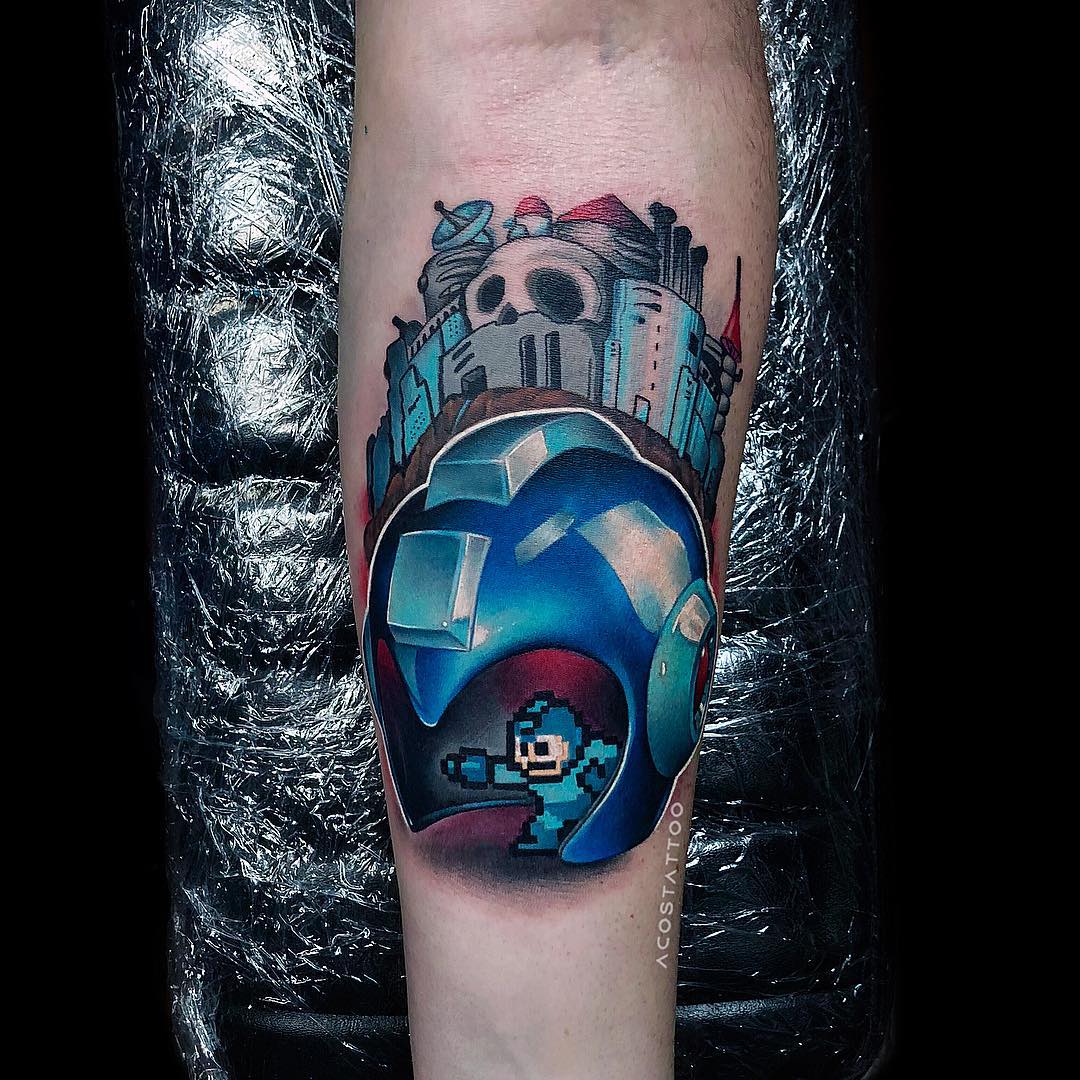 arm tattoo megaman